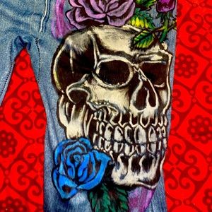 Custom Hand Painted Jeans